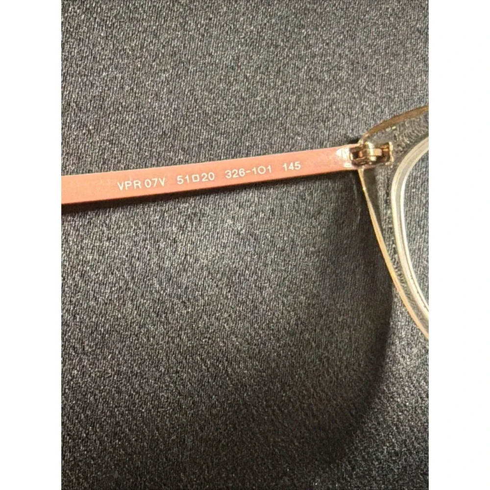 Prada VPR 07V Clear Pink Nude Cat Eye Eyeglasses Frames 51[]20-145 W/ Case